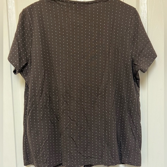 Baxter & Wells women’s top. Petite large. Brown & white. - Picture 4 of 5
